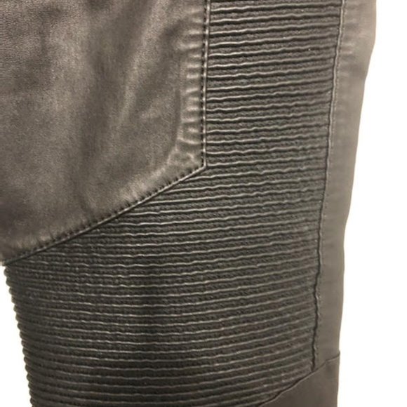 WOMANS LIMITED EDITION BALMAIN X H&M  BLACK CHIC LEATHER BIKER JOGGERS SIZE XS - Picture 12 of 16